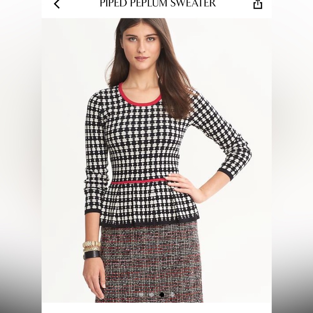Banana Republic Piped peplum sweater